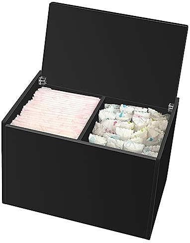 DELIPPLY Tamponhalter für Badezimmer, Tampons und Pads Behälter Box, Frauen Periode Storage Halter, Schwarz