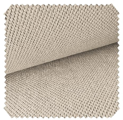 novely® CURTIS - Schwer Entzündbarer Möbelstoff - Wasserabweisender Polsterstoff mit Wabenstruktur - Pflegeleicht Meterware 1lfm | Farbe: 11 Beige