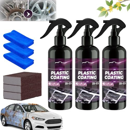 HOPASRISEE Premium-Rostentferner-Spray für Autos, multifunktionaler Metall-Rostentferner, leistungsstarker Kfz-Rostentferner, Auto-Rostentfernungsspray, Eisenpulver-Rostentferner (3 Stück)
