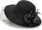 INOGIH Damen Vintage Bowler Fedora - Floral Elegant Fascinator Mit Schleier, Winter Kirche Derby Hut, Schwarz, M
