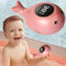 WYFCR Termómetro de baño para bebés, termómetro de baño, forma de ballena encantadora, tiempo de advertencia de temperatura muestra lindo termómetro de baño para niños de dibujos animados(rosa)