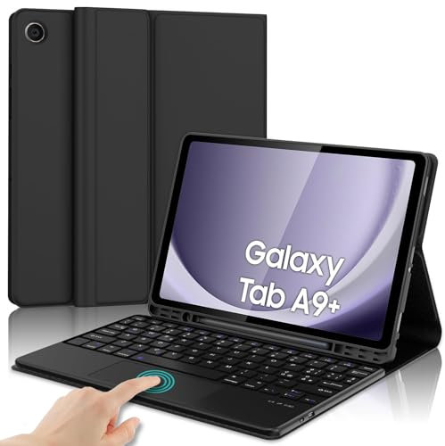 IVEOPPE Tastiera Samsung Galaxy Tab A9 Plus 11 con Touchpad, Cover Tastiera Trackpad Italiano Bluetooth Rimovibile per Samsung Galaxy Tab A9+ 2023 11 Pollici SM-X210/X216/X218, Nero