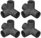 FTVOGUE Connecteurs de Raccord de Tuyaux, PVC de qualité Meuble, Raccords Latéraux à 4 Voies, de Coude 10pcs pour la Serre, avec des Connexions de Tente, des Projets de Bricolage Idéaux (BLACK)