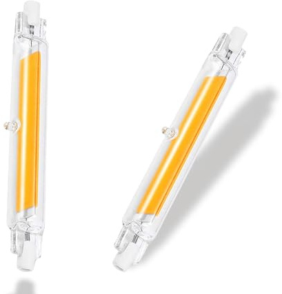 Vipfenturi Ampoules R7S LED 118mm,Dimmable,20W Équivalent à Ampoule Halogène 118mm 200W, Sans Scintillement,Blanc Chaud 3000K 2000LM,AC 220-240V,Éclairage à Faisceau 360°, Lot de 2