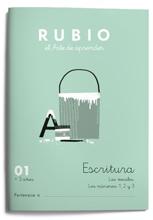 01 Escritura RUBIO | Las las vocales (o, i, u). Los numeros 1, 2 y 3 | +3 años