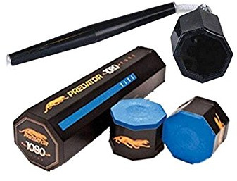 PREDATOR Chalk 1080 Pure 5 Pieces Blue with Action Octagon Style Cue Chalker