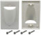 zdyCGTime Bulk Nose Faceplate Wall Plate for Cabling 1 Gang Cable Plate Internal Management Convex Audio Video Cable Pass Through Nose Plate White (2 Pack)