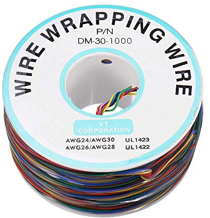 DollaTek 8 Colori Ok Filo 30AWG Filo da avvolgimento Cavo Jumper Volante in Rame stagnato 280m