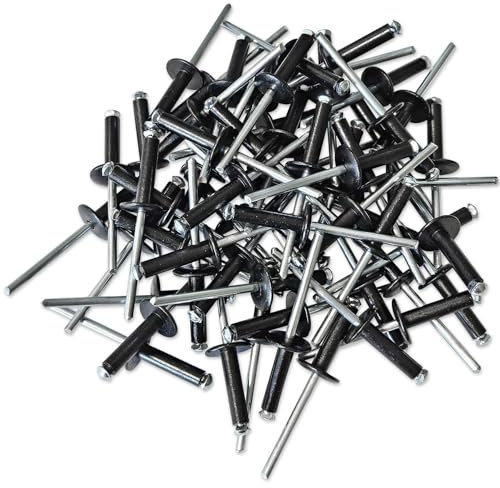 RIVETS ECLATEURS NOIRS TETE LARGE 4.8 x 20