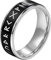 Mesnt Verlobungsring Damen, Symbole Drehbarer Spinner Fidget Bands Ring Schwarz Größe 62 (19.7)