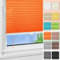 Magiea Plissee ohne Bohren Klemmfix B75 x H110cm Orange lichtundurchlässig Plisseerollo für Tür & Fenster Blickdicht Sichtschutz Sonnenschutz Rollo