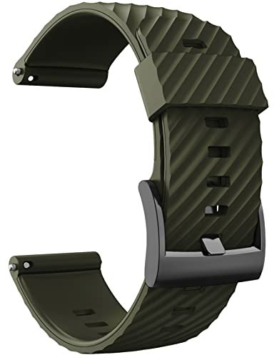 ONECM Bracelet de rechange en silicone pour montre connectée Suunto 7/Suunto D5 24 mm, Suunto sport baro, Agate