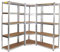 TRUTZHOLM Regalsystem 3 teilig, 1 Eckregal & 2 Schwerlastregale 180x90x40 cm, 15 Böden, 2625 kg Traglast