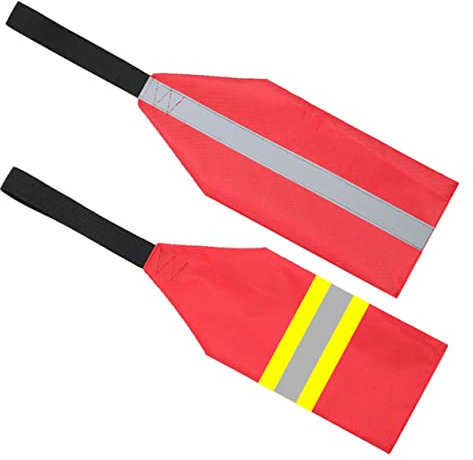 Toddmomy 2pcs Safety Travel Flags for Drones Kayak Canoe Reflective Warning Flags