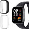 SeNool [2 pezzi Cover per Xiaomi Redmi Watch 3 Custodia, Protezione Pellicola Custodia in TPU con Copertura Completa per Xiaomi Redmi Watch 3 (Nero + Trasparente)
