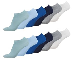 TOM TAILOR Sneaker Socken - bequeme Unisex Socken - Socken für den Alltag und Freizeit blue mix 39-42 - im praktischen 12er Pack