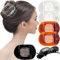 RC ROCHE 6 Stück Große Zähne Dickes Haar Haarspangen Haarklammer die gut halten Oval Rutschfest Flach Damen Mädchen Set, Groß Transparent, Braun, Schwarz