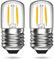 Aurahome E27 LED Warmweiss 2W, E27 LED Vintage Warmweiss 2700K, Filament LED Leuchtmittel E27 für Nachtlicht Tischlampe Weihnachten Dekorative, Nicht Dimmbar, 2er-Pack