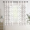 MIULEE Gardinen Voile Vorhänge mit Ösen Paneelvorhang für zu Hause, Wohnzimmer und Schlafzimmer 2er Set Hellgrau 160x140 cm