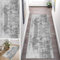 ZUZEKU Läufer Flur Küche Waschbar rutschfest 80X400cm Grau Lang Küchenteppich Flurteppich Teppich Fur Korridor Wohnzimmer Schlafzimmer Meterware Anpassbar