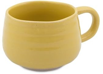 Jamie Oliver Big Love Yellow Cosy Cuppa, Speckled Stoneware Coffee, Tea Mug, Ideal for Any Occasion, Dishwasher, Microwave, 12.7oz, 375ML, 13x10x7CM
