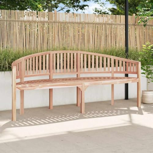 Generisch Bananenbank 200 cm Massivholz Teak,jiangboyue-310495