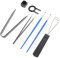 TEHAUX Mechanical Keyboard Puller Kit Brush and Tweezers Key Remover Tool for DIY Gamers Compact Keyboard Cleaning Set Random Color