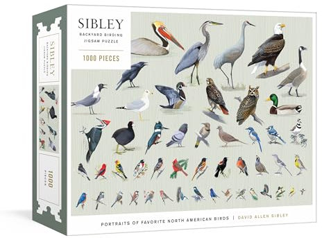 Clarkson Potter Sibley Backyard Birding Puzzle: 1000-Piece Jigsaw Puzzle with Portraits of Favorite North American Birds : Jigsaw Puzzles for Adults
