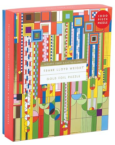 Abrams Books Frank Lloyd Wright Saguaro Cactus and Forms Foil Stamped 1000 PC Puzzle