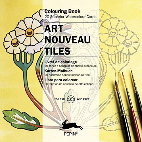 Art Nouveau Tiles: Colouring Cards / Karten-Sets zum Ausmalen (Colouring Card Book)