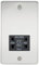 Knightsbridge FP8900PC FP8900 FPAV8900PC Flat Plate 115V/230V Dual Voltage Shaver Socket-Polished Chrome, 230 V, Black Insert