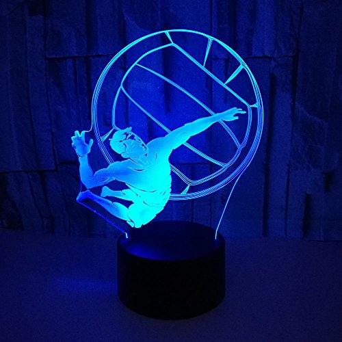 3D Volleyball Lampe USB Power 7 Farben Amazing Optical Illusion 3D LED Lampe Formen Kinder Schlafzimmer Nacht Licht