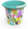 Rotho Vario Art Eimer 10l mit Henkel und Ausguss, Kunststoff (PP) BPA-frei, türkis/pineapple, 10l (29,2 x 29,2 x 25,9 cm)