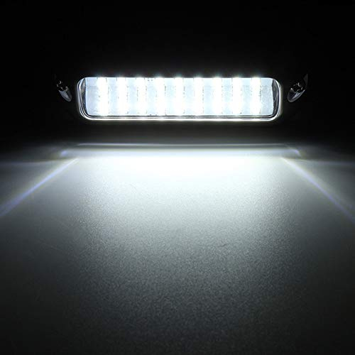 12 V Marine Pontoon Boot LED Unterwasser Licht Edelstahl 27LED IP68 Wasserdicht Angeln Boot Licht Blau/Weiß (Weiß)