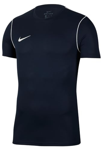 Nike Boy's Park 20 Short Sleeve Jersey, Obsidian/White/White, S