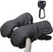 Evencaphy Pram Gloves Universal Stroller Handmuffs Fleece Pushchair Hand Warmers Golf Cart Gloves Waterproof Anti-Freeze Winter Gloves with Stroller Hook, Black
