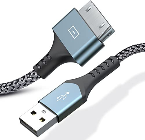 Cavo di ricarica per iPhone 4, 3 m, connettore dock a 30 pin a USB, compatibile con iPhone 4S/4/3GS, iPad 2/1, iPod nano 5th/6th, iPod Touch 3rd/4th (grigio)