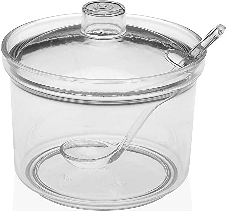 BigBuy Home Zuccheriera con coperchio trasparente