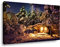 Visario Leinwand Bild Winterlandschaft Sternen Nr 4029 80 x 60 cm Leinwand Bild Wanddeko hochwertig Wohnzimmer Büro Druck