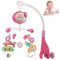 Cot Mobile for Babies, Baby Mobile for Crib, Hanging Projection Mobile with Music Box, Timing Function, Musical Mobile for Baby, Gifts for 0-12 Months Newborn (Pink)