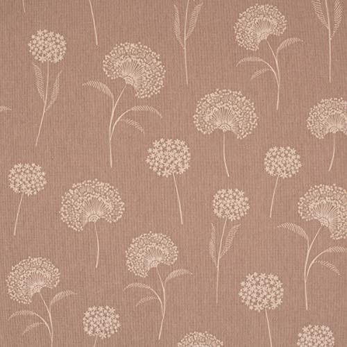SCHÖNER LEBEN. Dekostoff Leinenlook Elegant Dandelion Pusteblume Taupe Natur 1,40m