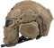 AQ zxdc Taktischer Schutz-Integralhelm, mit Maske, Headset, Brille, Nebellüfter, für Airsoft Paintball,Tan2