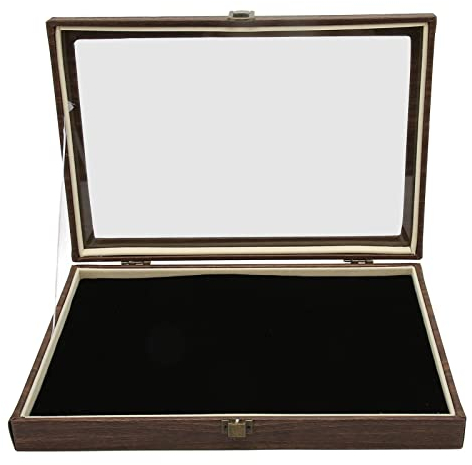 Pwshymi Boîtes de Présentation en Bois, Vitrine à Médailles Vitrine à épingles Grande pour Badge, Affichage et Stockage (Médaille Vitrine)