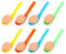 TSLBW Easter Egg and Spoon Race Game Set Games Kids Egg Balance Game Easter Party Games Set 8 Spoons and 8 Simulation Eggs Garden School Easter Party Activity