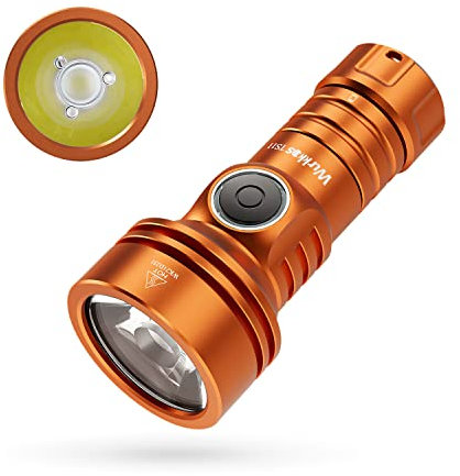 wurkkos TS11 EDC Flashlight, Super Bright 2000 Lumen Rechargeable LED Flashlight with Anduril 2.0 UI and SFT40 LED, IP68 Waterproof, for Outdoor Camping Hunting Searching(Orange)