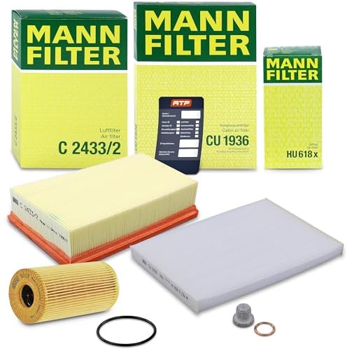 MANN-FILTER Inspektionspaket Filterset 1x Ölfilter, 1x Luftfilter, 1x | Kompatibel mit: NISSAN QASHQAI / QASHQAI +2 I, X-TRAIL II
