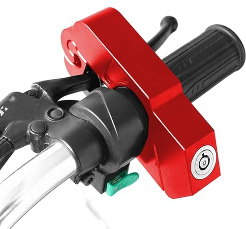 Verrouillage du Guidon de Moto, Serrure de Poignée Antivol Verrouillage Frein D'accélérateur de Guidon Moto Verrouillage Vélo Hors Route Verrouillage de Cyclomoteur pour Scooter et VTT