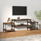 Higsose TV-Schrank 157x35x52cm Braun Eichen-Optik,Holzwerkstoff,Stahl,Beistellschrank,DVD Ständer,TV Schrank Im Industrie-Design,Terrassenschrank,Wohnzimmer Vitrine,Fernseher Tisch Modern, A810