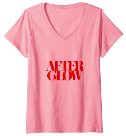 Afterglow Freundschaft Positivität Zitat Freundlichkeit Mantra T-Shirt mit V-Ausschnitt