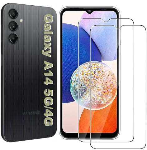 manlian 2 Stück für Panzerglas für Samaung Galaxy A14 5G/4G, Gehärtetem Glas Displayschutzfolie